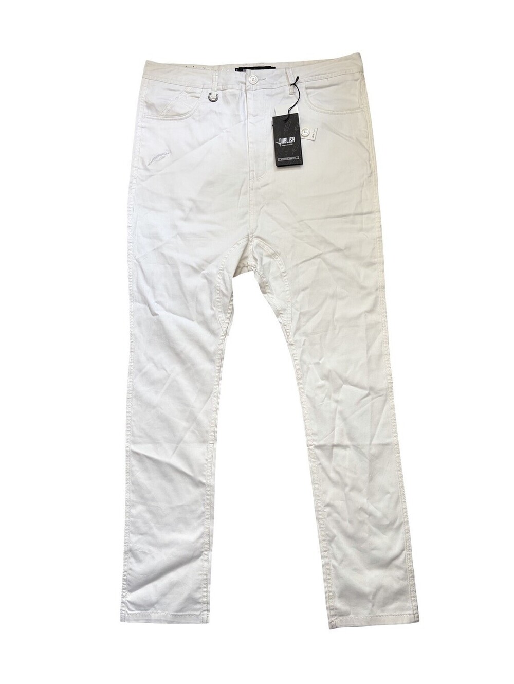Publish Men’s White Drop Stack Technical Pants Size 36 NWT ‘Today For Tomorrow’
